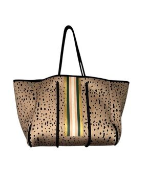 Taylor Gray Cheetah Neoprene Tote Bag Beach Vacation Matching Wallet